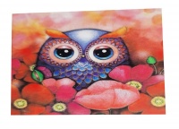 Diamond Dot Art painting - 30x30 - Owl with Flowers Photo