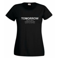 Think Out Loud Women "Tomorrow" Short Sleeve Tshirt Black Photo