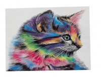Diamond Dot Art painting - 30x30 - Colorful cat Photo