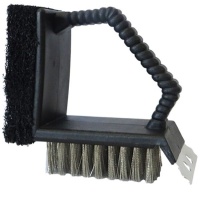 LK's - 3-In-1 Braai Brush / Potjie Brush - Plastic handle Photo