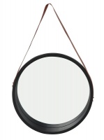 Home Quip Black Porthole Mirror with Strap 50X50 cm Photo