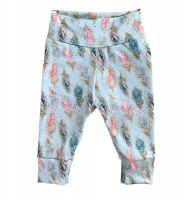 Baby Cuffed Leggings Feathered Print Photo