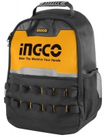 Ingco - Reflective Tool Backpack with Insert to Hold Tools. Photo