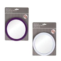 Bulk Pack x 4 Plastic Magnifying Suction Mirror 16cm - Round Photo