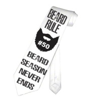 PepperSt Men's Collection - Designer Neck Tie - Beard Rule #50 Photo