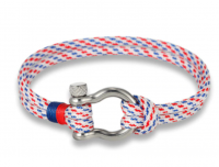 YALLI Men /Women Nylon Nautical Rope Bracelet Blue/Red/White Photo
