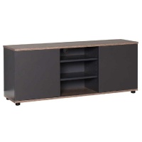 Adore TV Stand with Three Shelves Two Doors - Latte - 5 year Warranty Photo