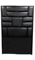 Decorist Home Gallery Modern - Black Leather Headboard Three-Quarter Photo