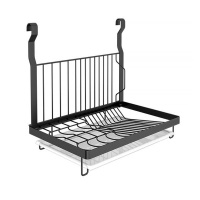 HEARTDECO Stainless Steel Rail Hanging Collapsible Dish Rack Photo