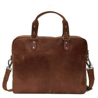 Dumi Jabu Simplistic Genuine Leather Laptop Bag | 15" - 17" Photo