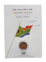 2014 SA Mint Folder Folder With 2 Uncirculated Coin Five Rand and Two Rand Photo