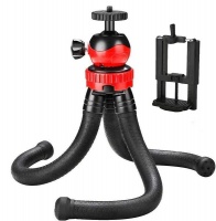Adorable Flexible Sponge Octopus Tripod Stand with Phone and Camera Holder Photo
