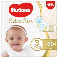 Huggies Extra Care Diapers 2 x 60 Nappies Size 3 Photo