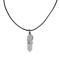 Earth Stone Collection - Wire Wrapped Quartz Stone Necklace Photo
