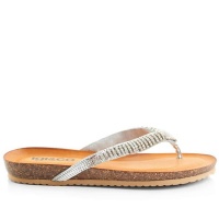 IGI & Co Ladies Flat Thong Sandal 52217 Silver Photo