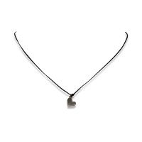 No Memo - Necklace Choker Bracelet With Heart Pendant - Black Photo