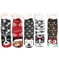 Thermal Socks 5 Pairs Cartoon Animal Winter Socks For Women Girls -Assorted Photo