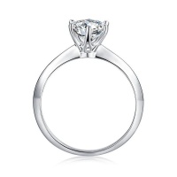 Solitaire Tiffany 6 Claw Setting 1.50ct Moissanite Engagement Ring Photo