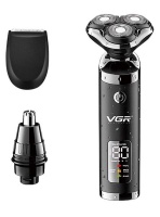 VGR VGR3 in1 Waterproof Men Electric Shaver USB Rechargeable 3 Floating Blades Photo