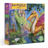 eeBoo Children's Puzzle - Dragon: 64 Pieces Photo