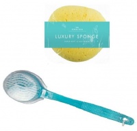 Luxury Bath Sponge & Body Brush - Blue Photo