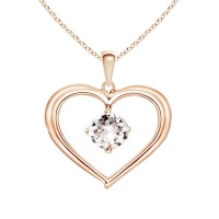 Stella Luna Sweet Heart Necklace with Swarovski Clear Crystal Rosegold Photo
