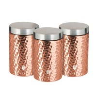 Berlinger Haus 3 Piece Stainless Steel Canister tin - Rose Gold Photo