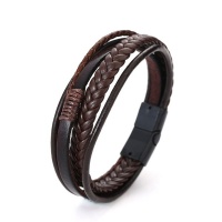 Multistrand Brown Leather Bracelet Photo