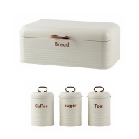 Gold Handle Bread Bin And Canister Set Photo