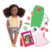 Our Generation Deluxe Doll With Book Dedra 18" Ethnic Photo