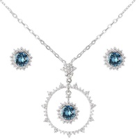 Civetta Spark Sunshine Jewellery Set- Swarovski Aquamarine Crystal Photo
