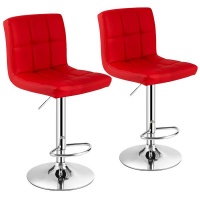 Kitchen Counter / Bar Stools - Set of 2 - Red Photo