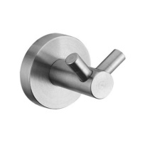 Fortis Stainless Steel Double Robe Hook Satin Photo