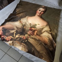 Print with Passion Vintage Lady Fleece Blanket Photo