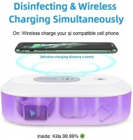 3-in-1 Fast Wireless Charger UV Sanitizer & Aromatherapy Sterilizer Box Photo