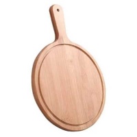 Round Wooden Pizza Cutting/Serving Board - 30cm Photo