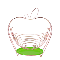 Apple Fruit Basket - Rose Gold Photo