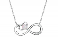 Purple Gypsy Gypsy heart Infinity sign Opal Necklace In Sterling Silver Photo