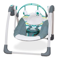 Portable Battery Operated Swing - Grey and Blue Photo