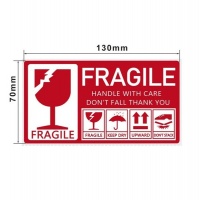 LASA 2 Rolls Handle with Care 200 Fragile Stickers Photo