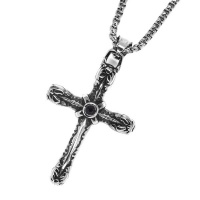 Xcalibur Oxidised Celtic cross pendant necklace stainless steel Photo