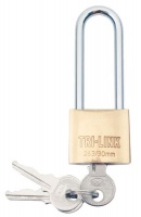 32mm Tri-Link Brass Padlock With Long Shackle Photo