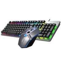 AOC KM410 Metal Series Backlight USB Wired Gaming Keyboard & Mouse Combo Photo