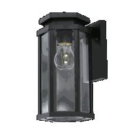 Zebbies Lighting - Cruise - Sand Black Outdoor Wall Light with Clear Glass Photo