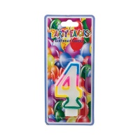 Bulk Pack x 15 Candles Birthday Number 4 Photo
