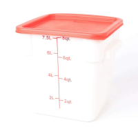 Cater Care Storage Container 8 QT- White Square 220 x 220 x 230 mm Photo