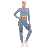 InstantFit Pebble Grey Two Piece Long Sleeve Compression Set Photo