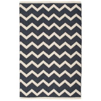 Miss Lyn Navy Blue Zigzag Rug Photo