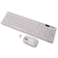 Wireless Keyboard & Mouse Ultra Thin Style combo - White Photo