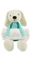 Kika Baby Boutique Newborn Baby Gift Set - Teal Plush Rabbit and Muslin Receiving Blanket Photo